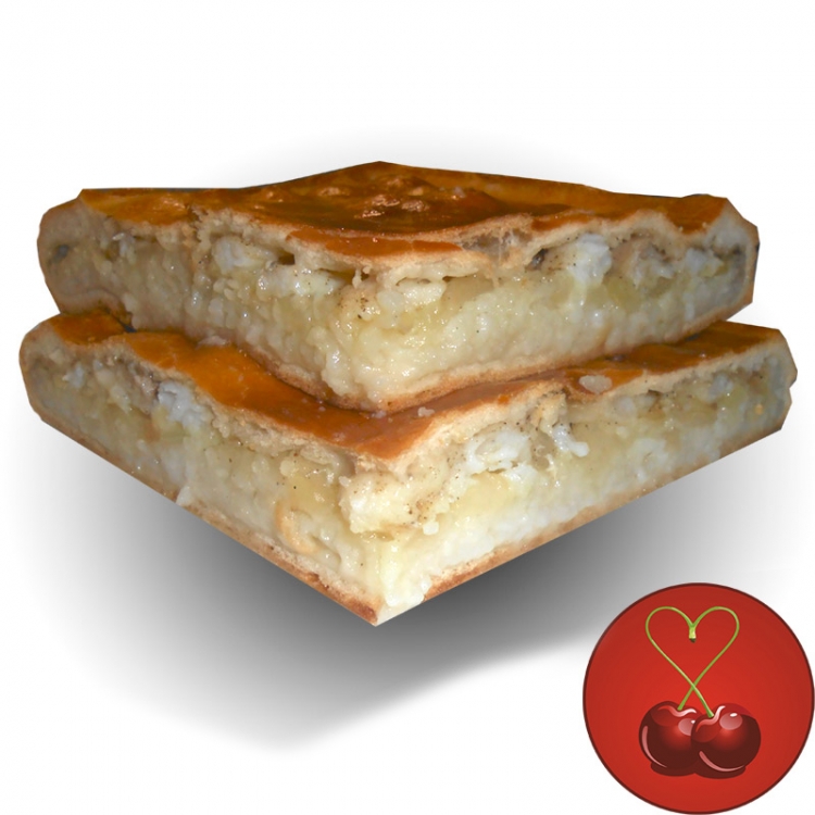 Пирог с морским языком и рисом