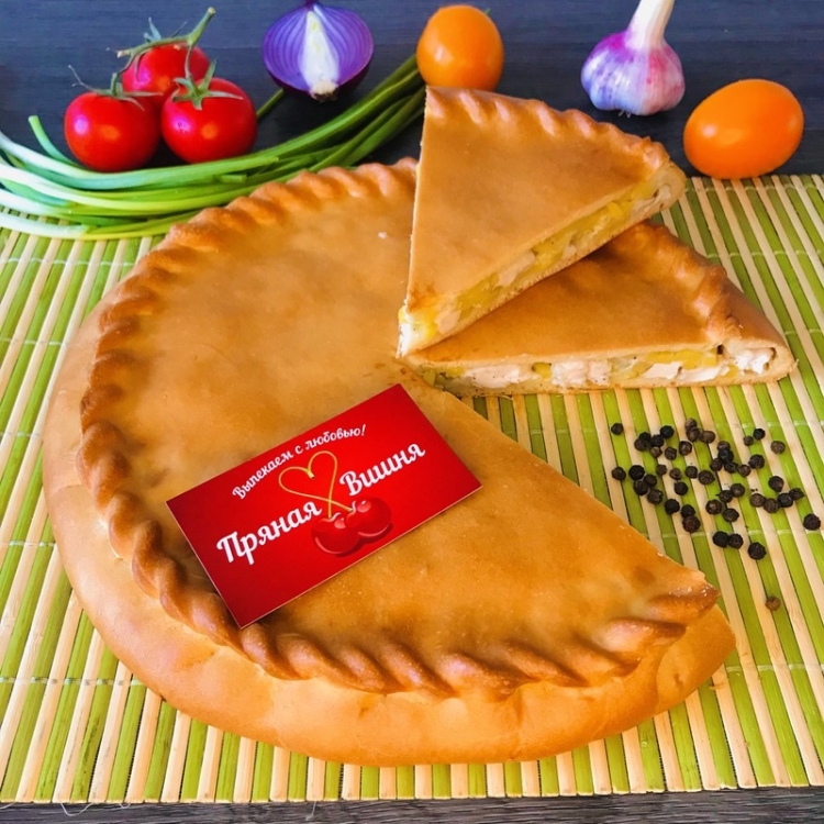 Пирог с курицей и картофелем