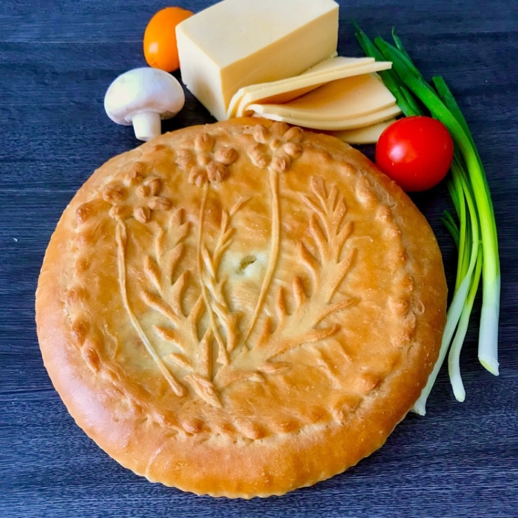 Пирог куриный с сыром и картофелем