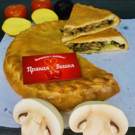 Пирог грибной с шампиньонами